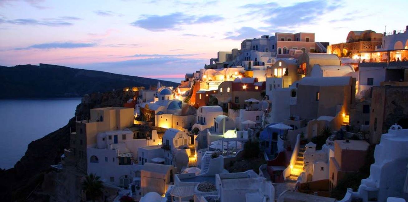 Santorini At Night