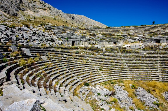 Ancient theatre and stone ruins in Lycia