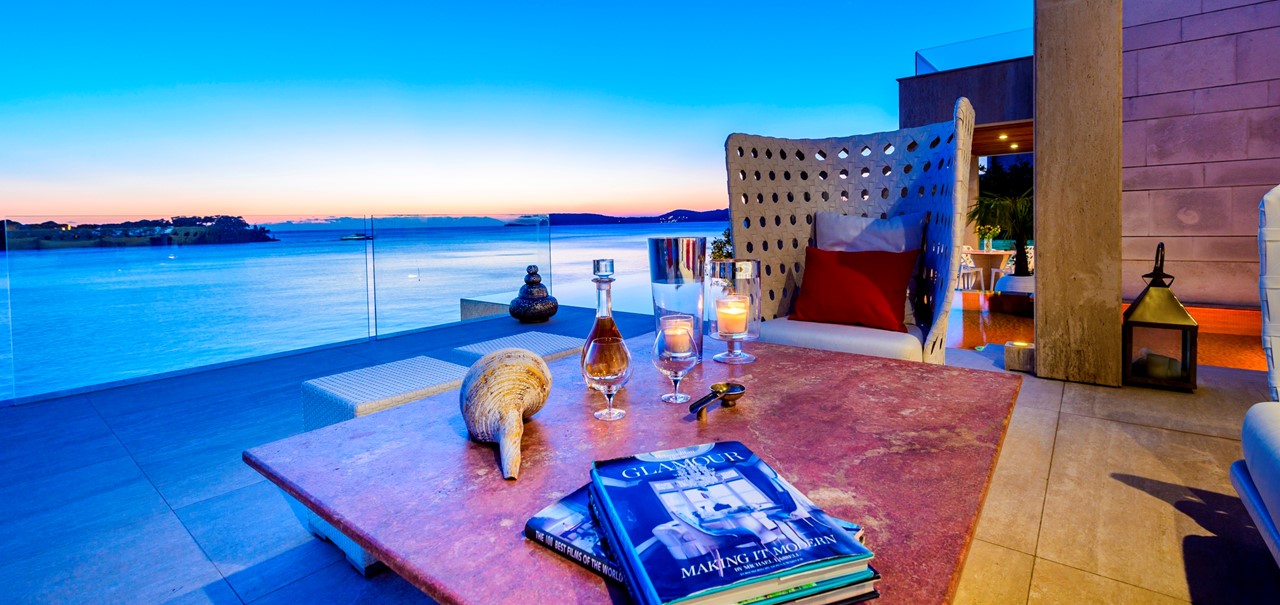 Outside Seating And Sunset