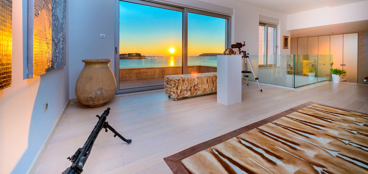 Telescope And Sun Set