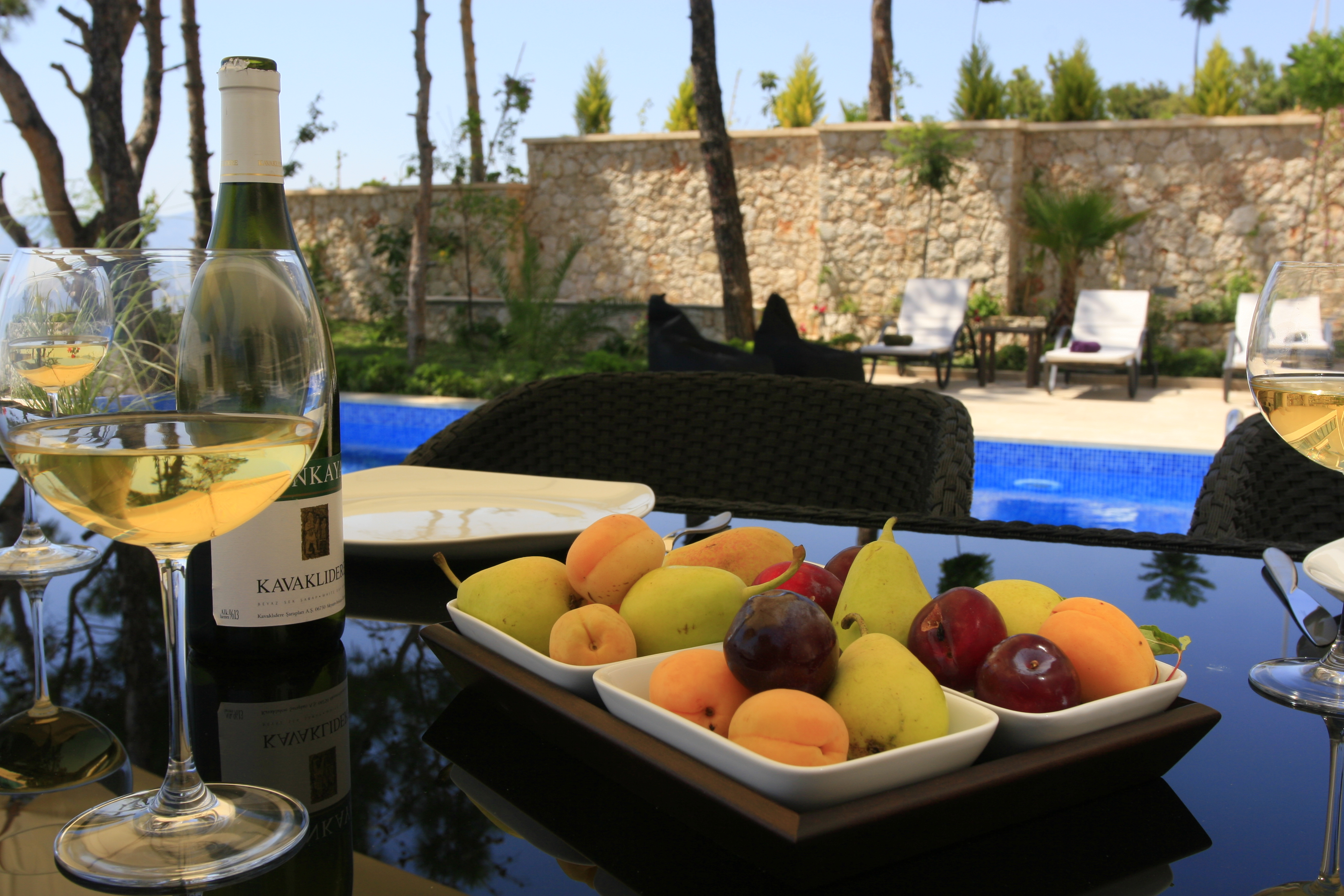 Dine alfresco at your private villa