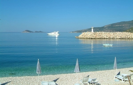 Kalkan's pebble beach