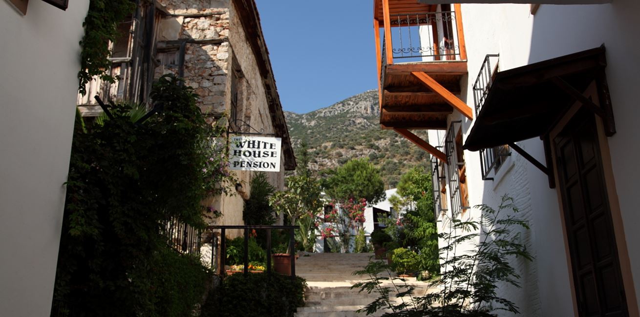 Narrow streets in Kalkan's old town