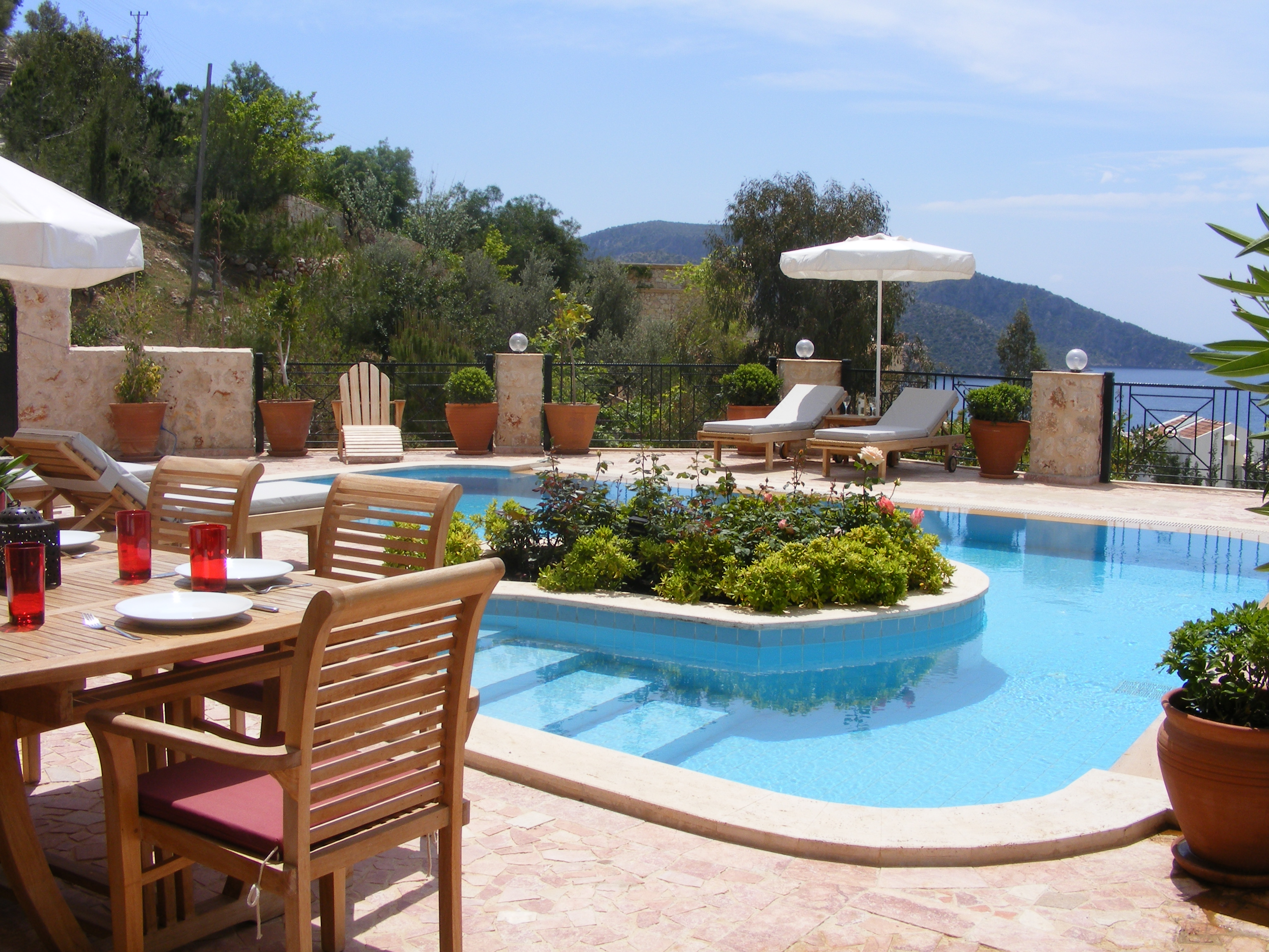 Large private pool and dining terrace