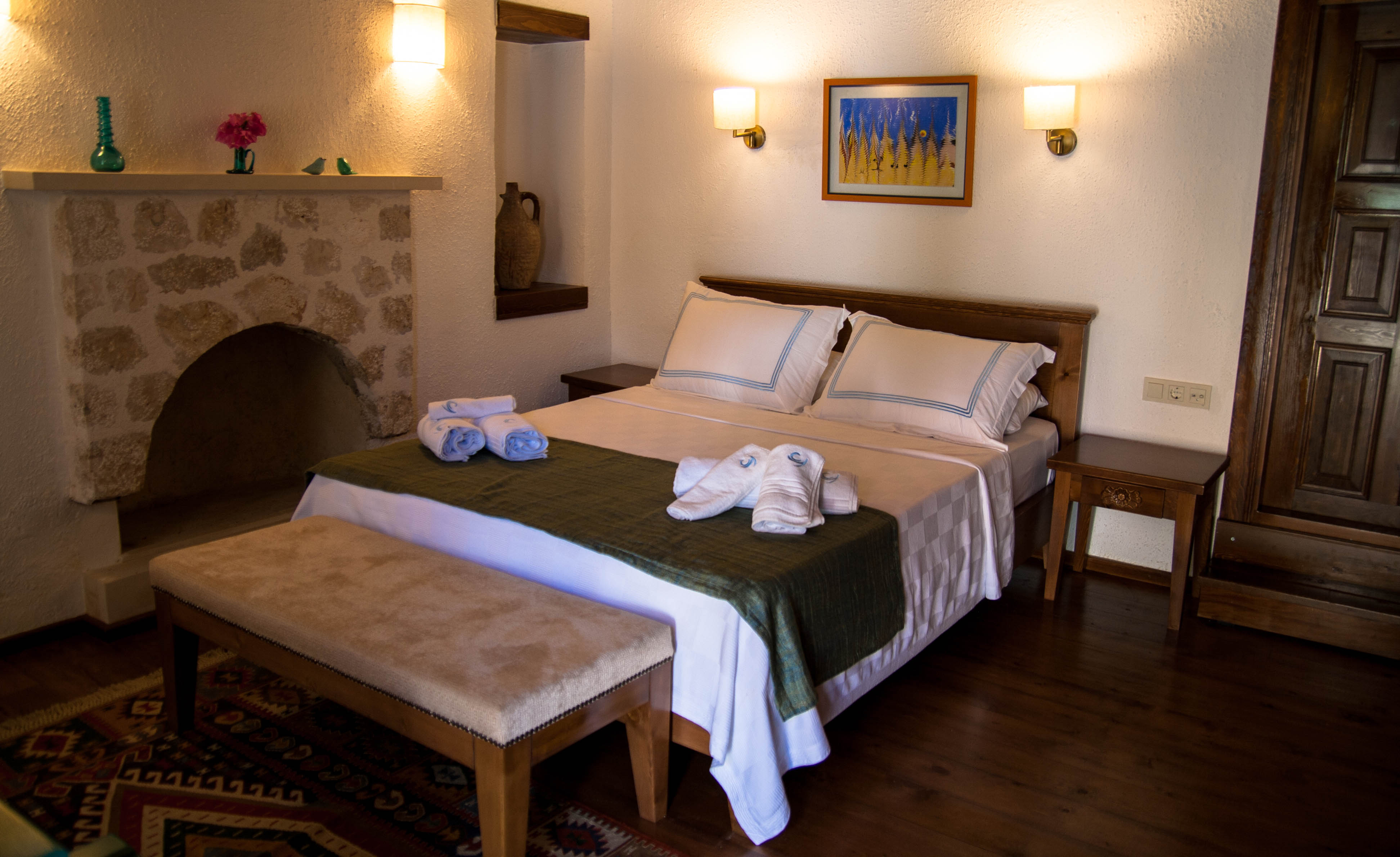 The Courtyard hotel in Kalkan offers 6 beautifully furnished bedrooms 