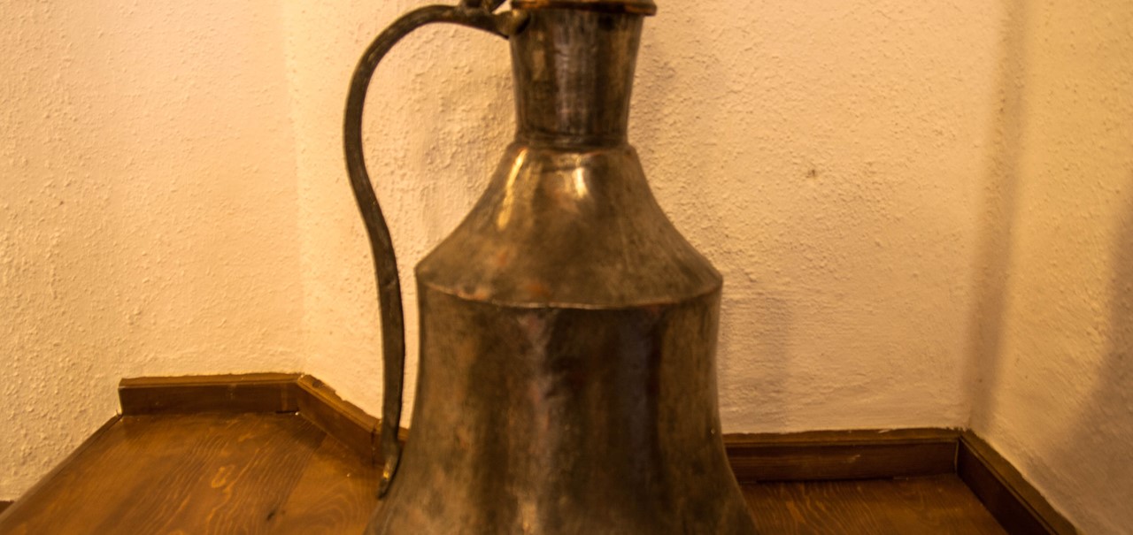 The history of the building is displayed throughout