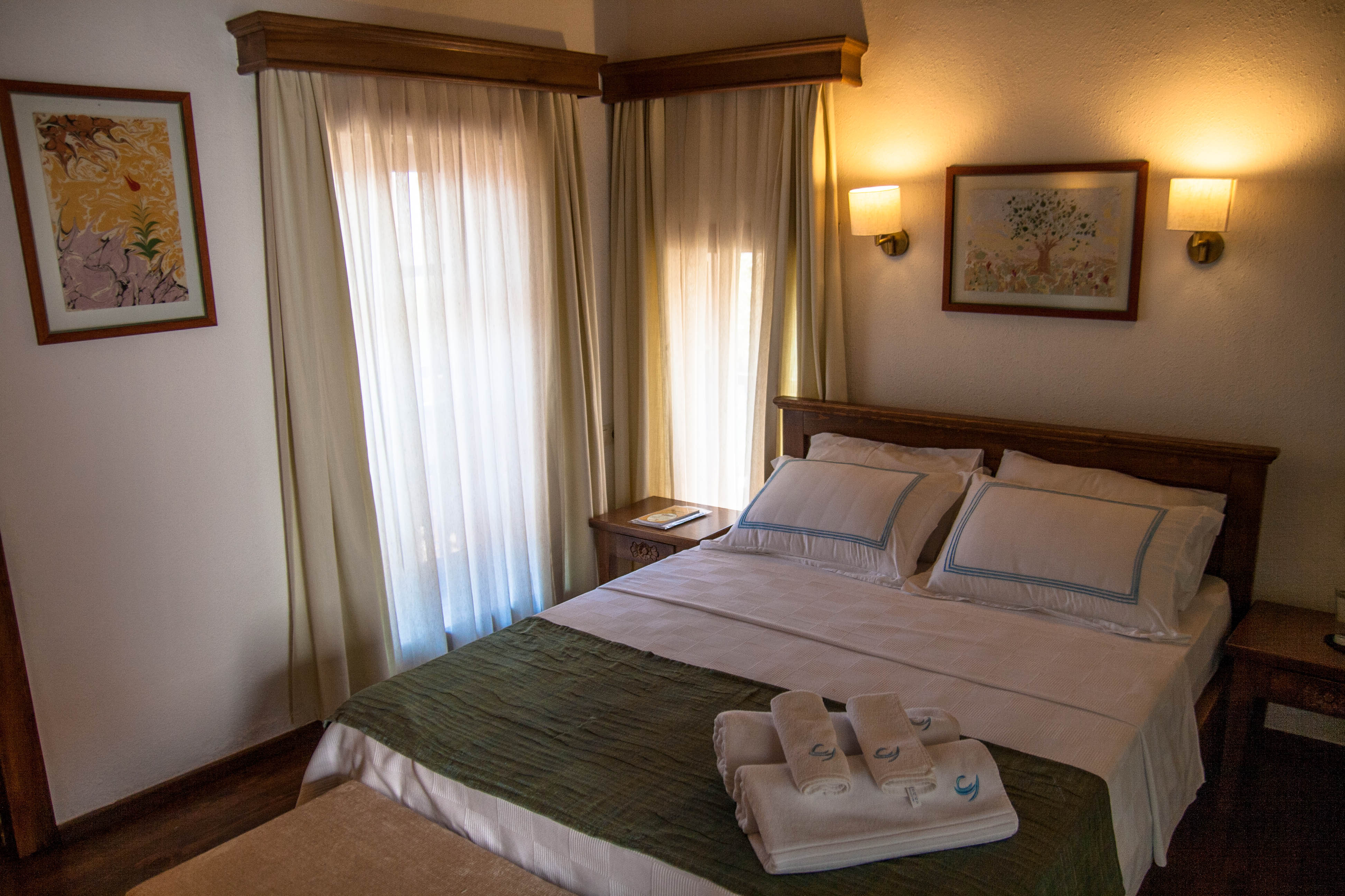 Courtyard hotel rooms are well furnished