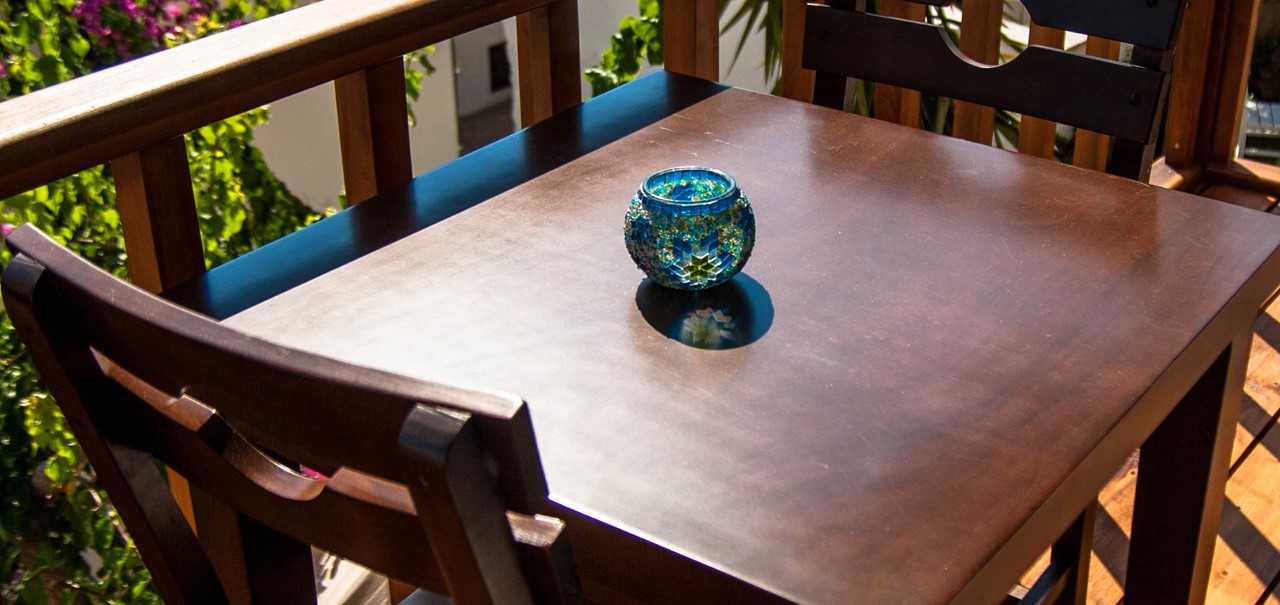 Private balcony from room 4