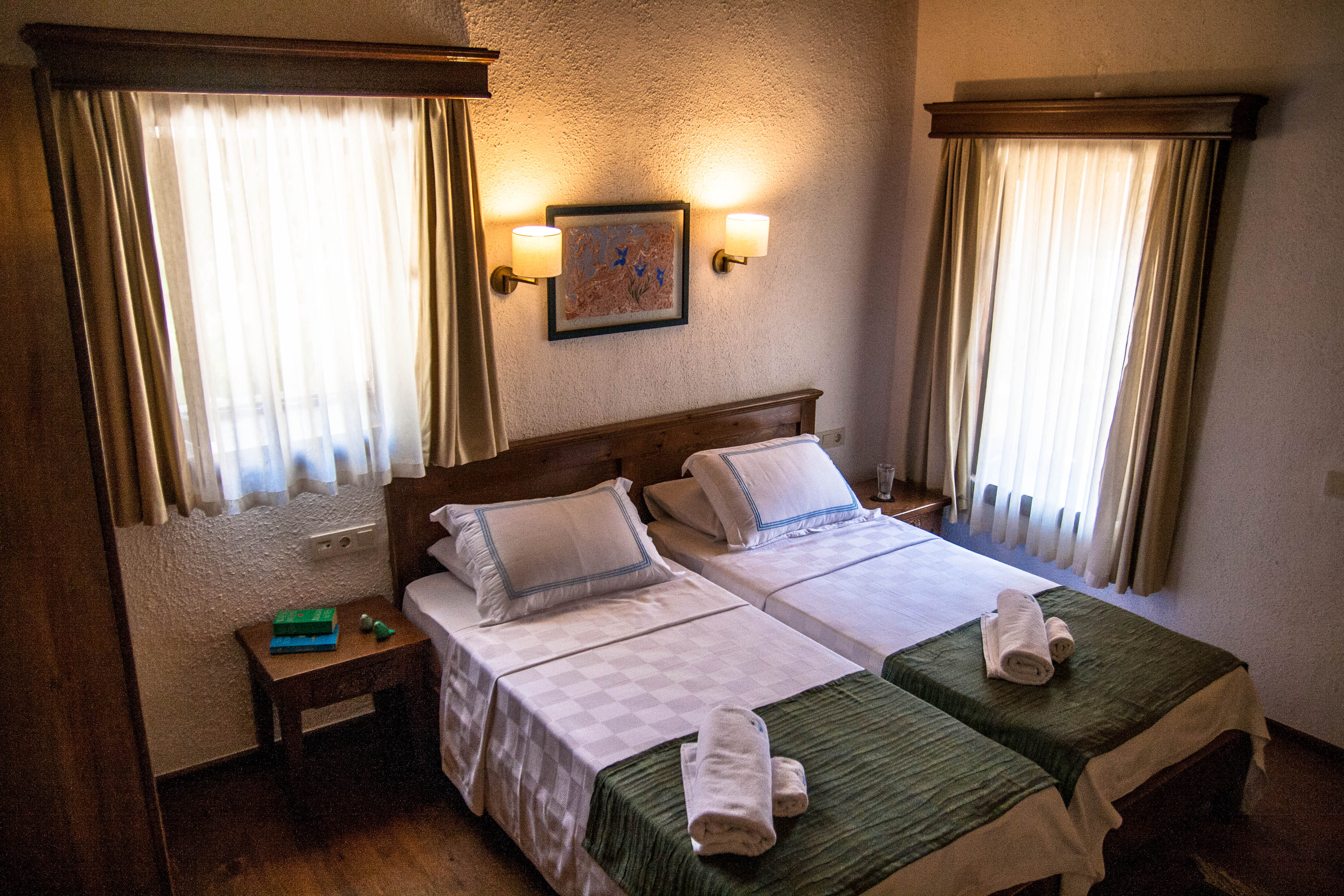 All rooms include linen and towels