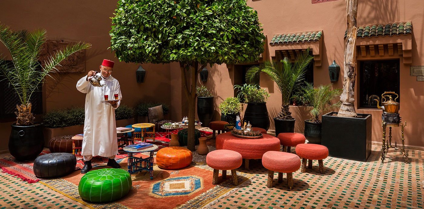 28 Kasbah Tamadot Moroccoan Tea Courtyard
