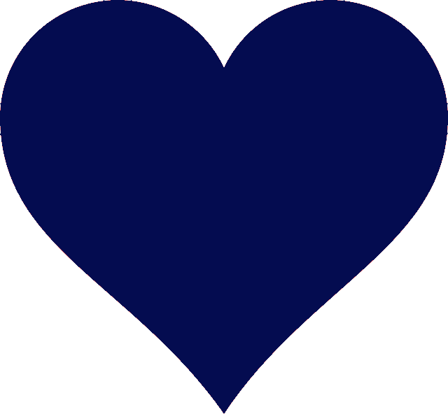 Heart Navy Blue