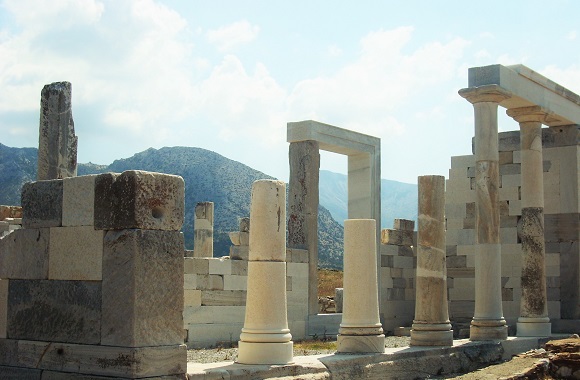 Ancient ruins on Delos near Mykonos