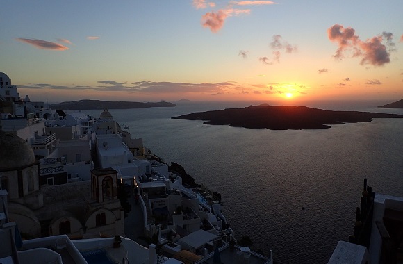 Volcano walk on Nea Kameni, Santorini