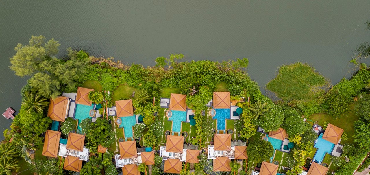 Aerial Spa Pool Villas Banyan Tree Phuket