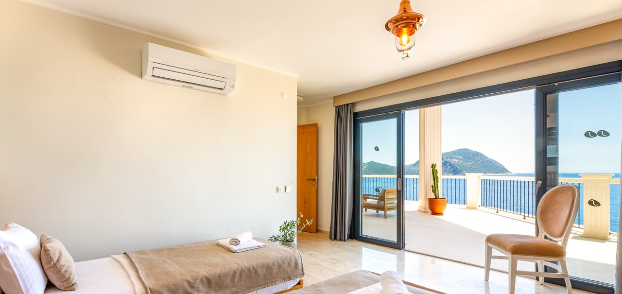 Villa Guney Exclusive Kalkan First Floor Twin Bedroom With Sea View