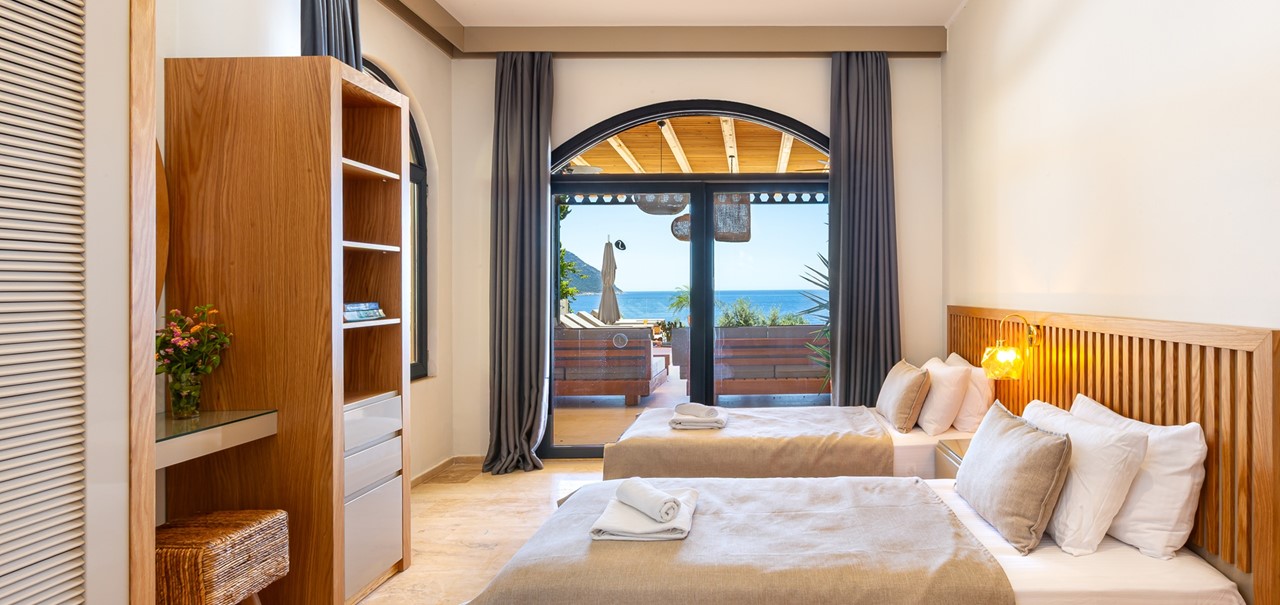 Villa Guney Exclusive Kalkan Ground Floor Twin Bedroom