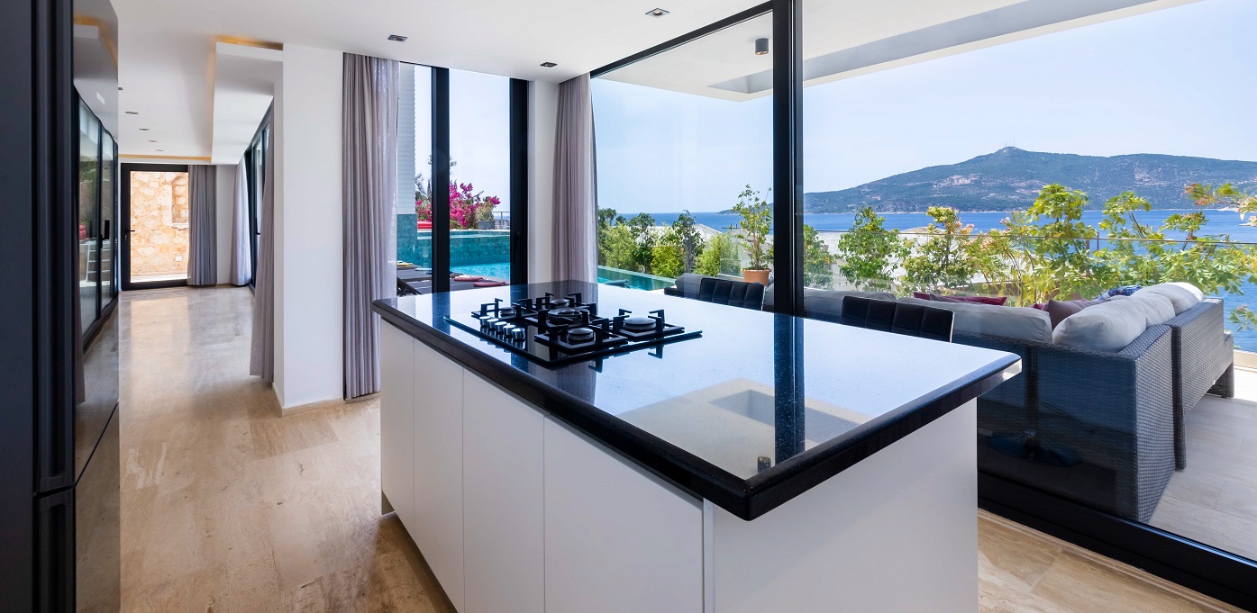 Villa Lumineux Kalkan Living Area And Kitchen 1
