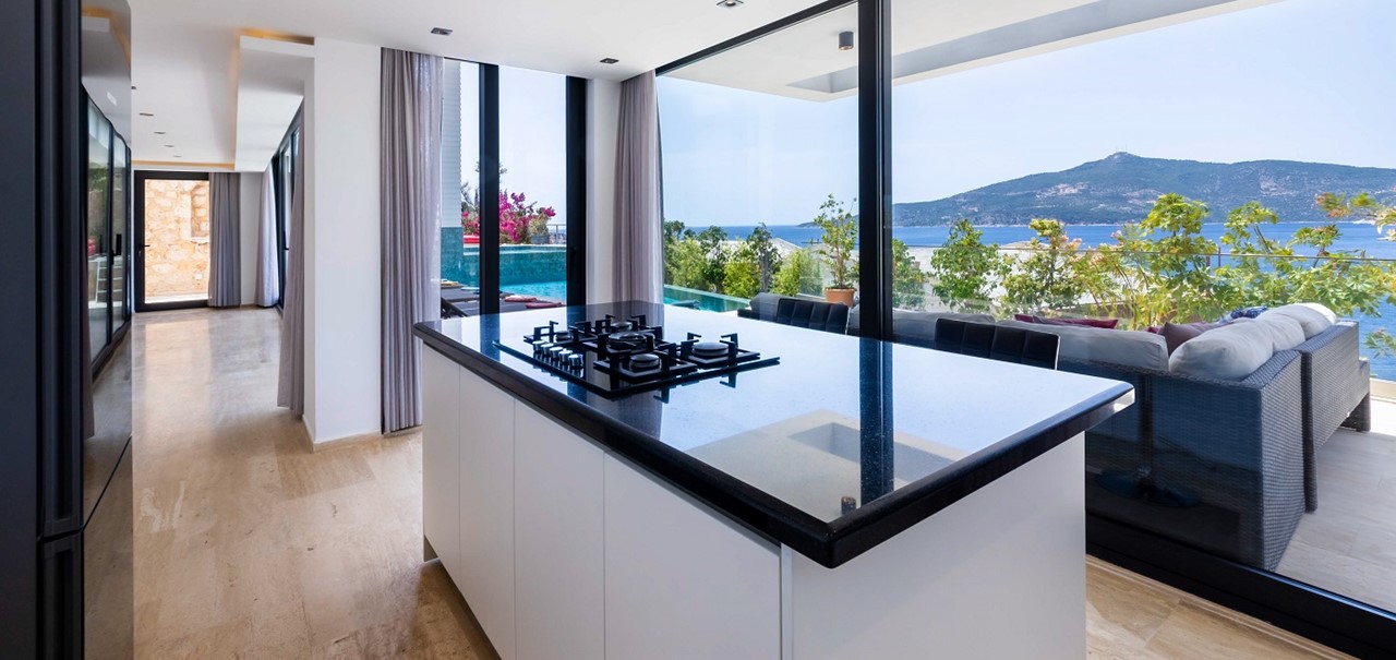 Villa Lumineux Kalkan Living Area And Kitchen 1