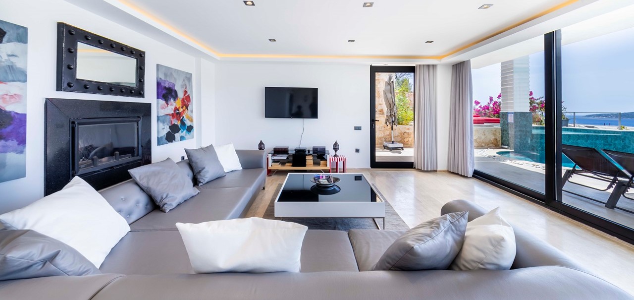 Villa Lumineux Kalkan Living Area And Kitchen 3