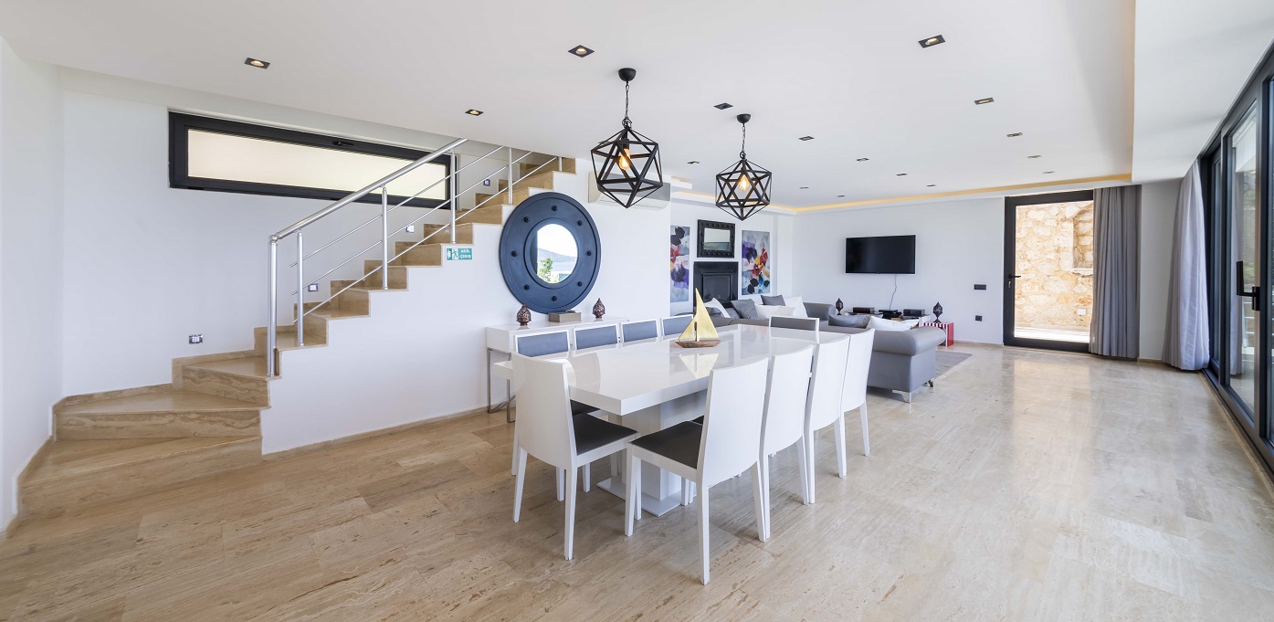 Villa Lumineux Kalkan Living Area And Kitchen 4
