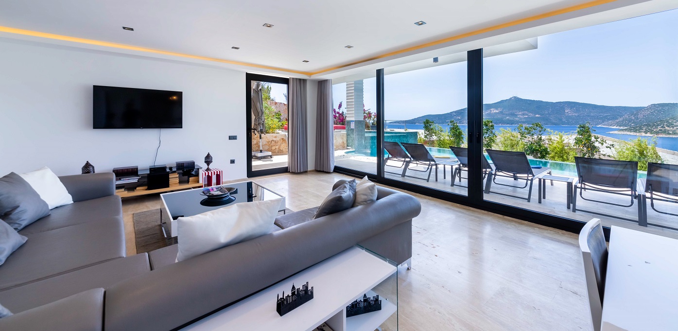 Villa Lumineux Kalkan Living Area And Kitchen 6
