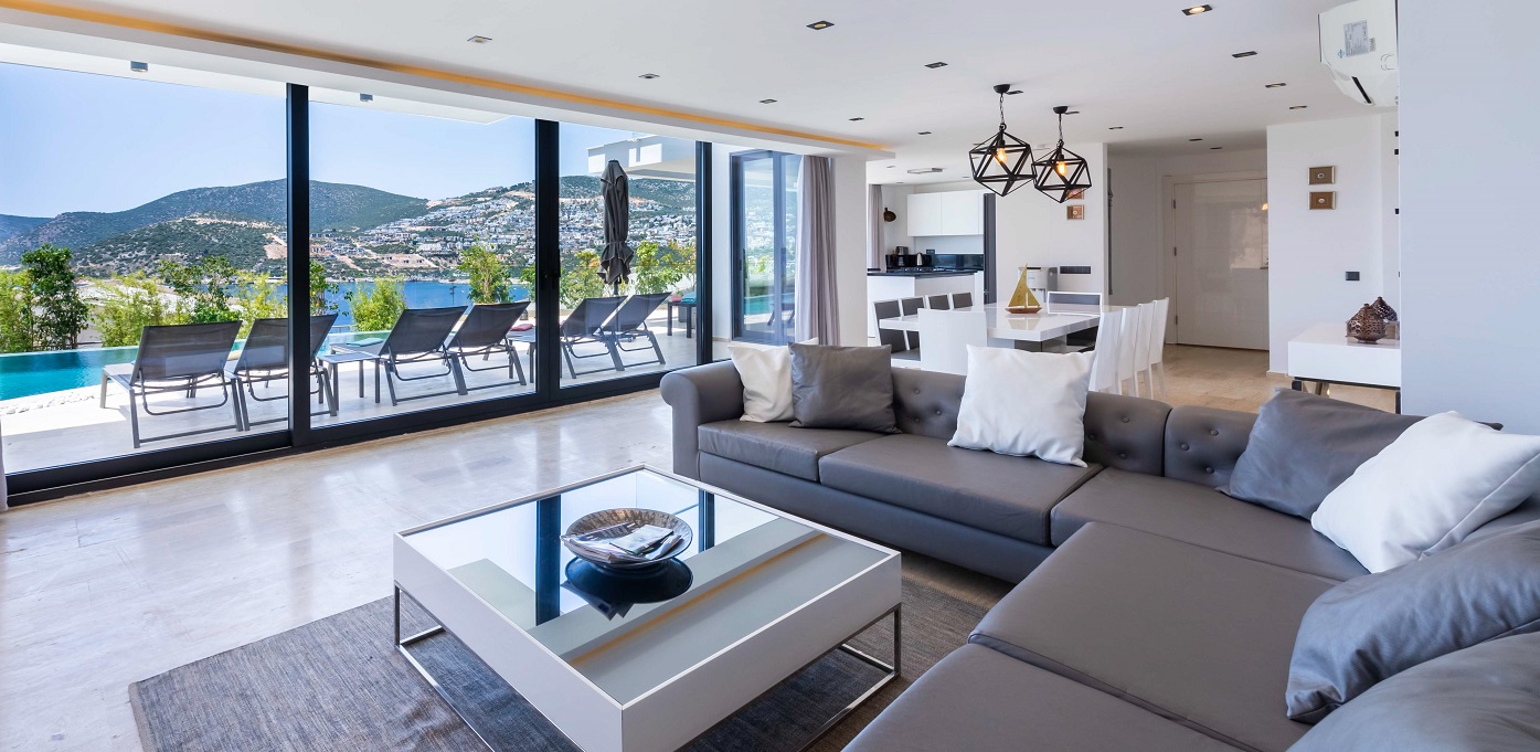 Villa Lumineux Kalkan Living Area And Kitchen 7