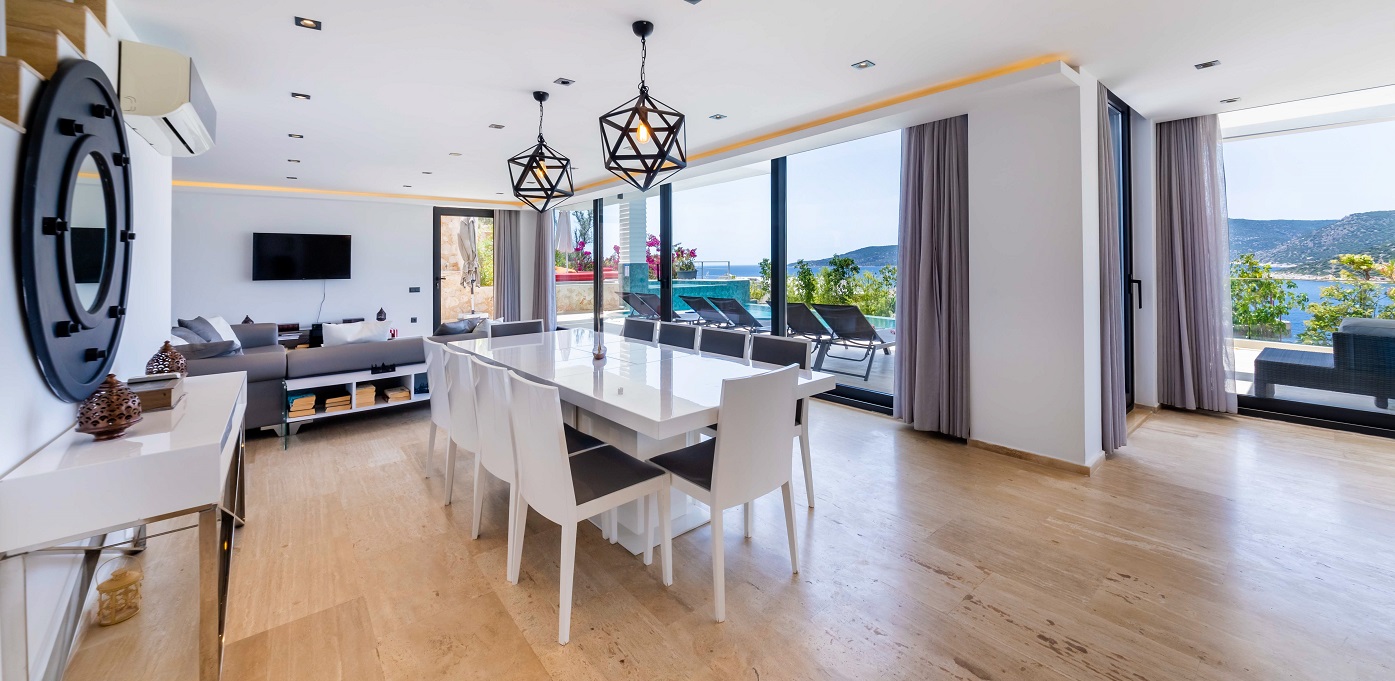 Villa Lumineux Kalkan Living Area And Kitchen 8