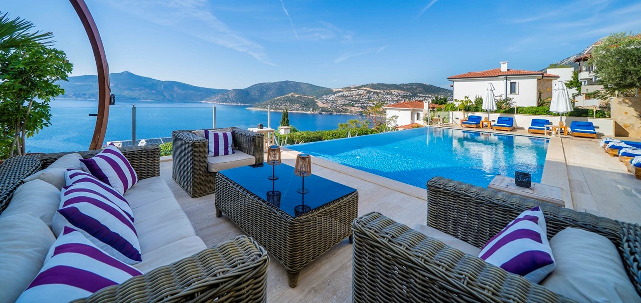 Architects House Kalkan Outdoor Seating Dining Areas With View 3