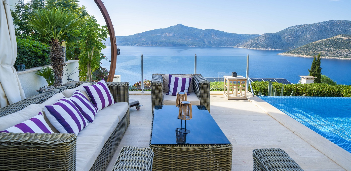 Architects House Kalkan Outdoor Seating Dining Areas With View 8