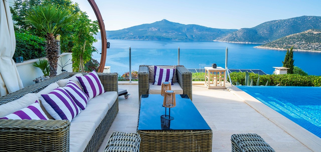 Architects House Kalkan Outdoor Seating Dining Areas With View 8