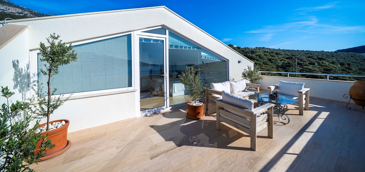 Architects House Kalkan Outdoor Seating Dining Areas With View 18