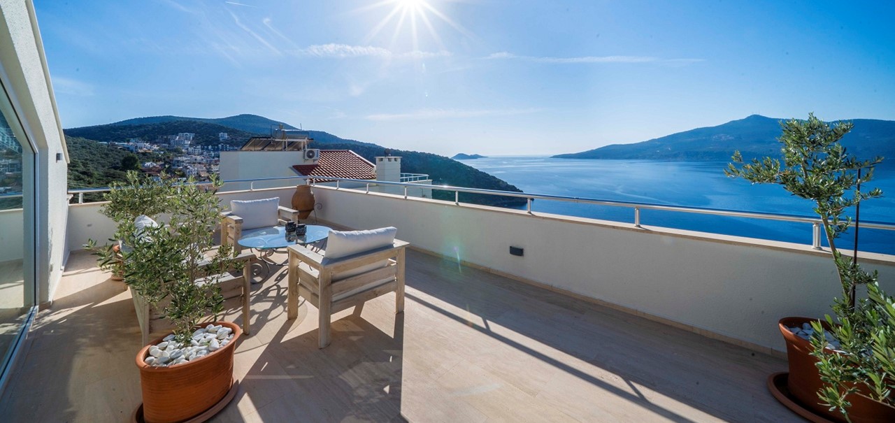 Architects House Kalkan Outdoor Seating Dining Areas With View 20