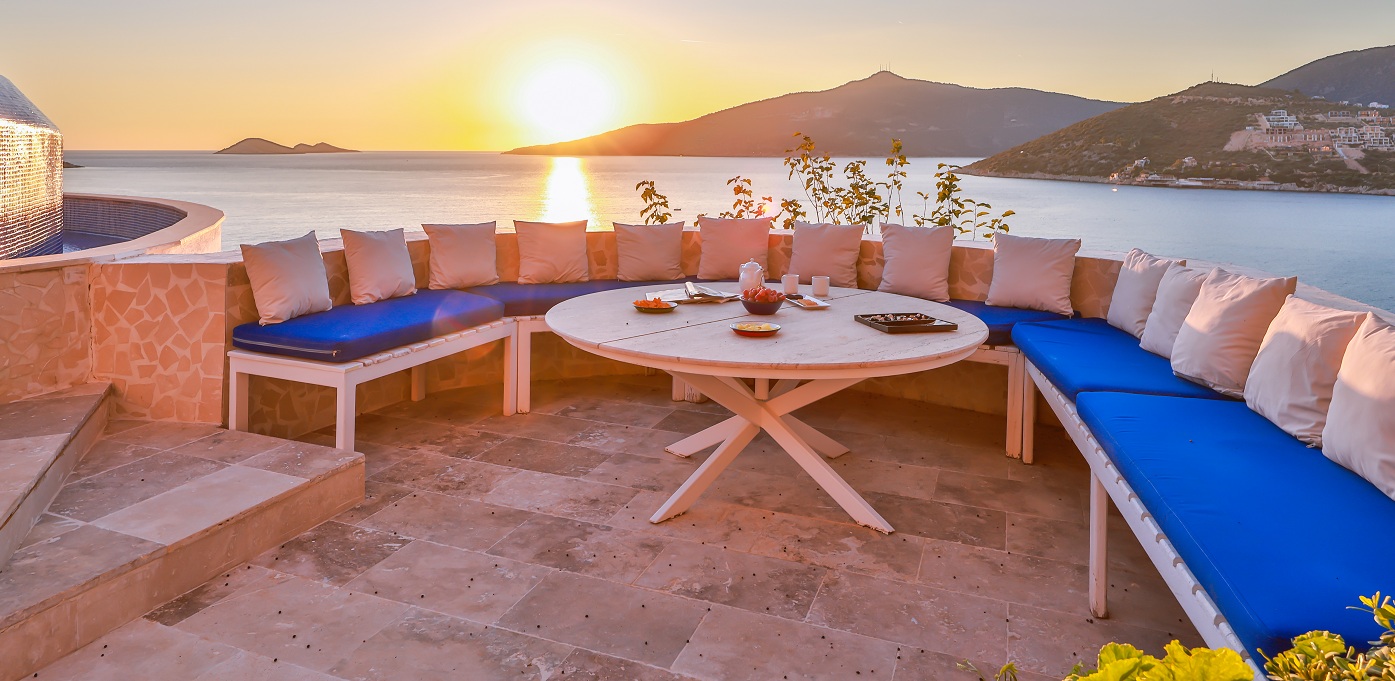 Villa Canim Kalkan Outdoor Seating 1