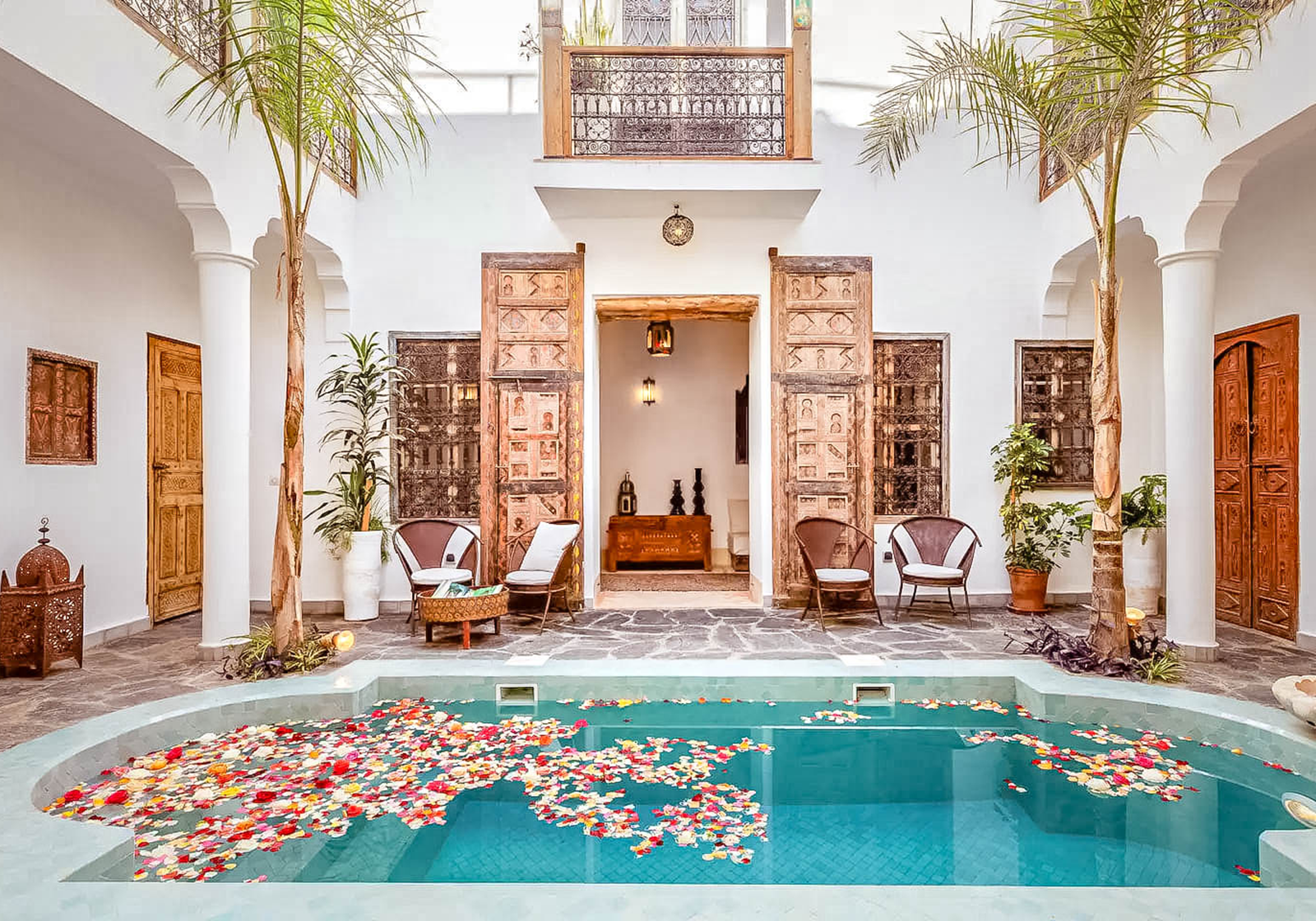A riad patio in Marrakech, Morocco