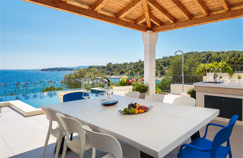 Villa Maura Croatia Island Of Ciovo Sea And Pool Views