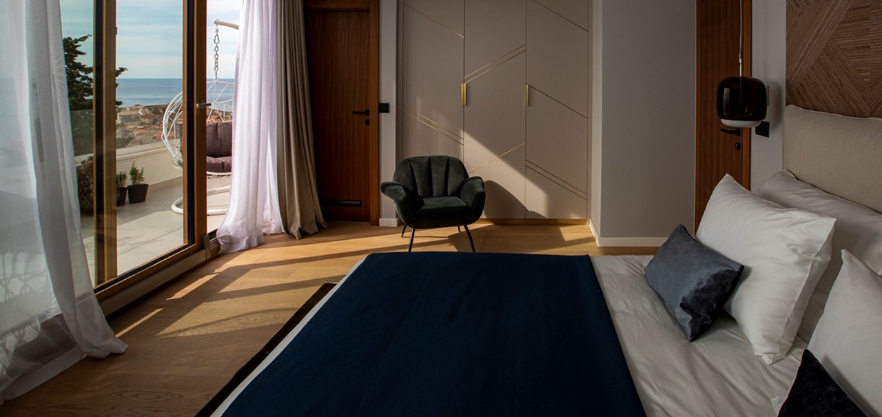 025 Villa Bellevue Dubrovnik Bedroom With City And Sea View 6
