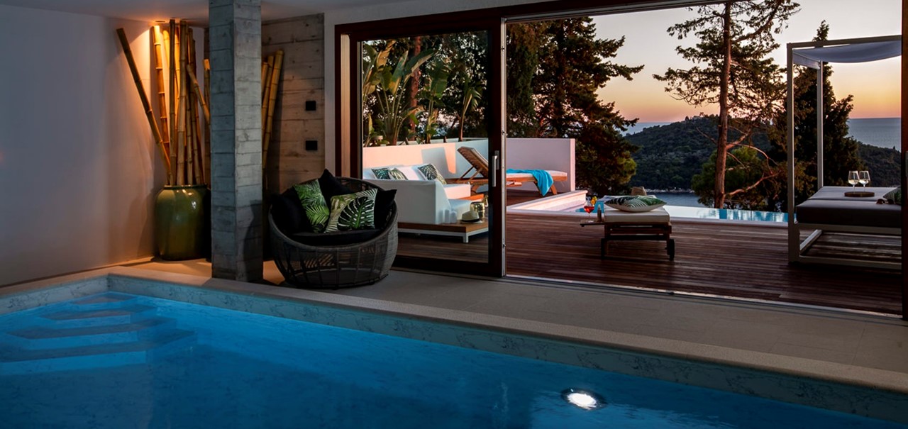 035 Villa Bellevue Dubrovnik Indoor And Outdoor Pool With View