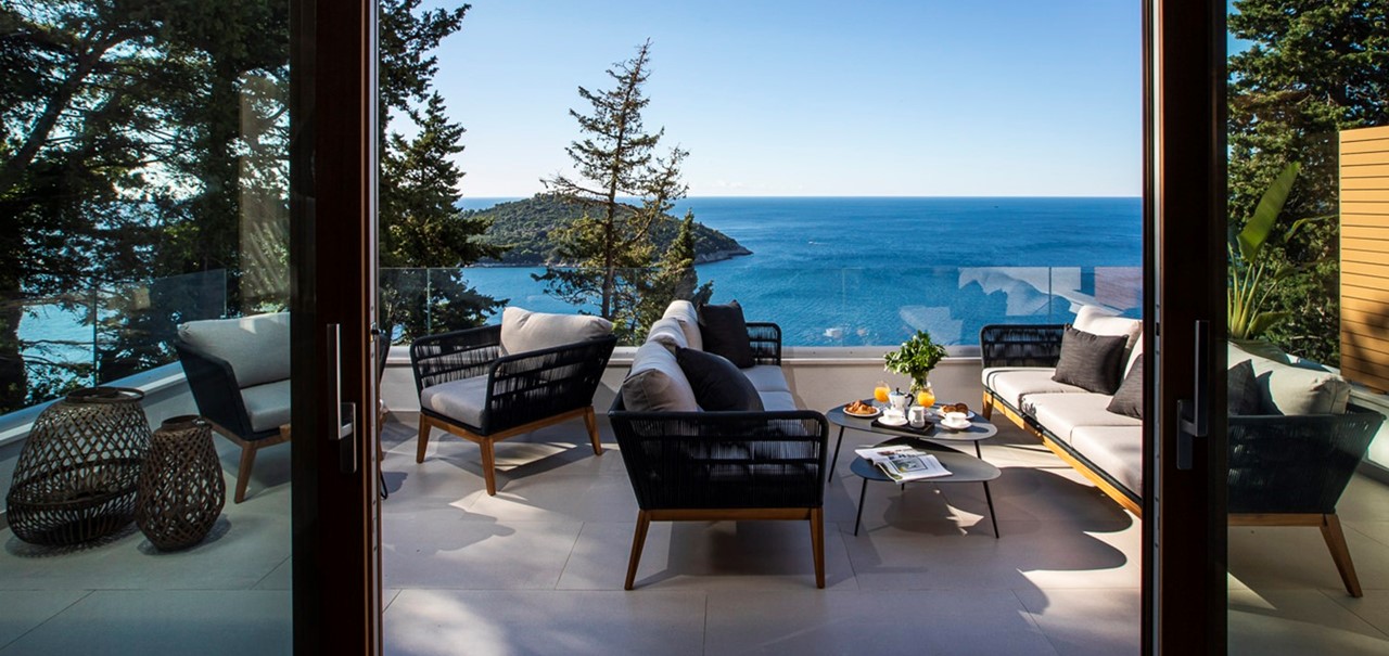 055 Villa Bellevue Dubrovnik Upper Terrace With Sea View