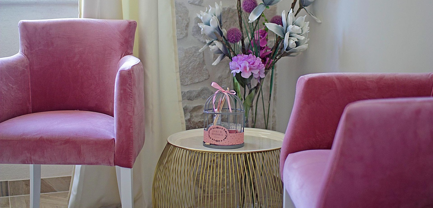 The Stone House Cavtat Pink Chairs