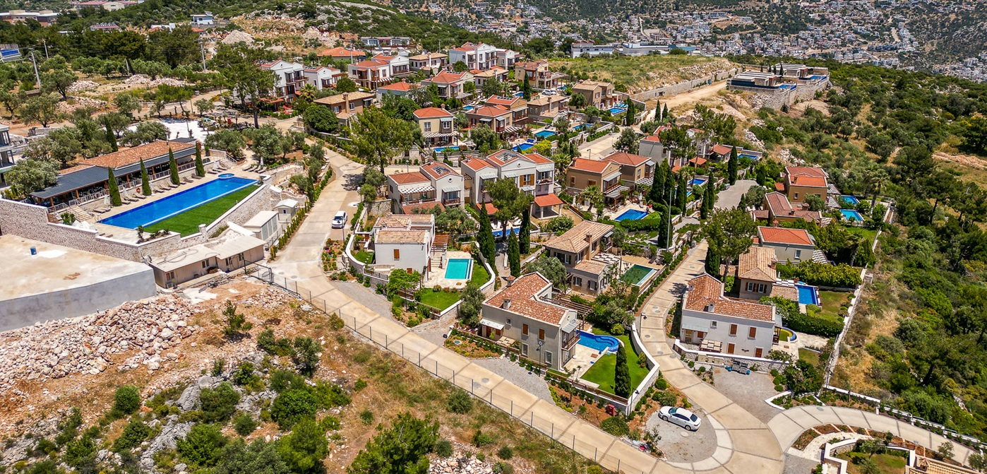 Villa Kalu Lavanta Kalkan Drone From Front 4 KA0A0001123